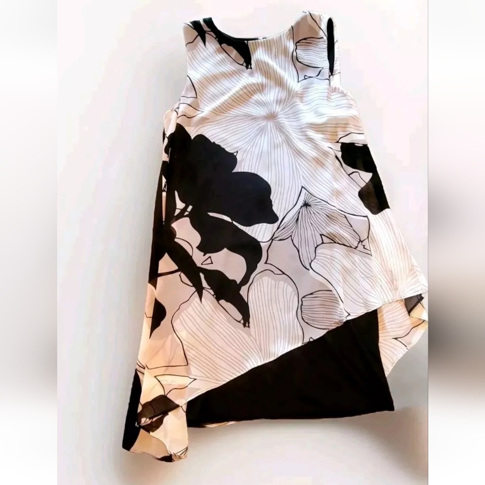 S.L. Fashions Women's Sleeveless Floral Shift Dress Size 14